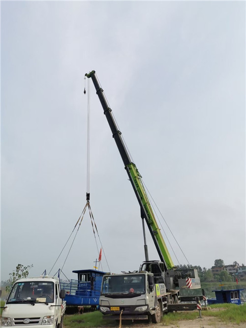 郸城县桥梁建设吊装案例